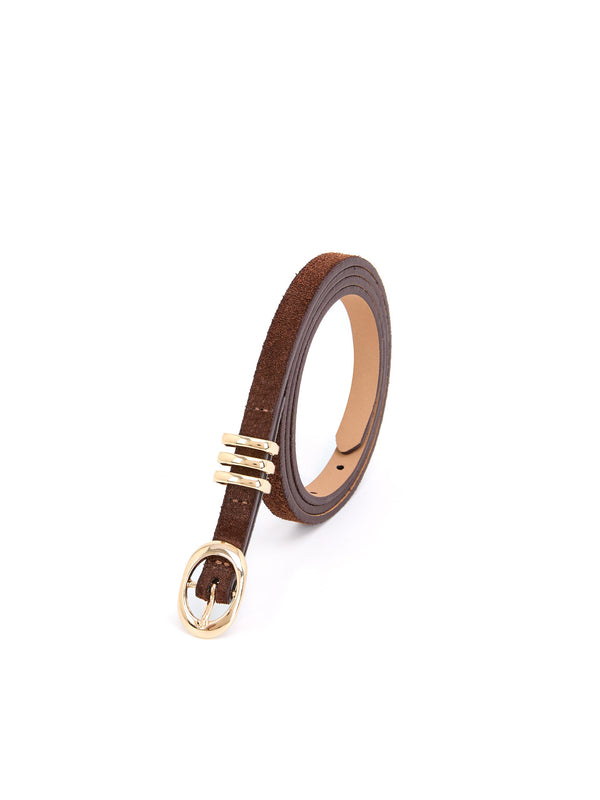 Classic Skinny Belt in Mocha Second