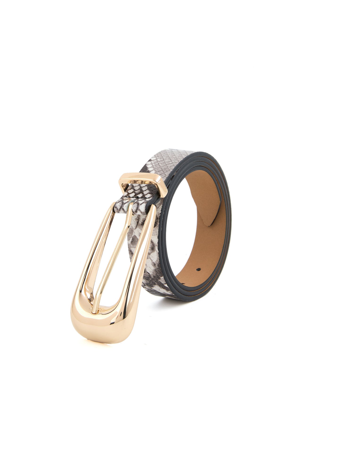 Grey Snake Signature Buckle Belt