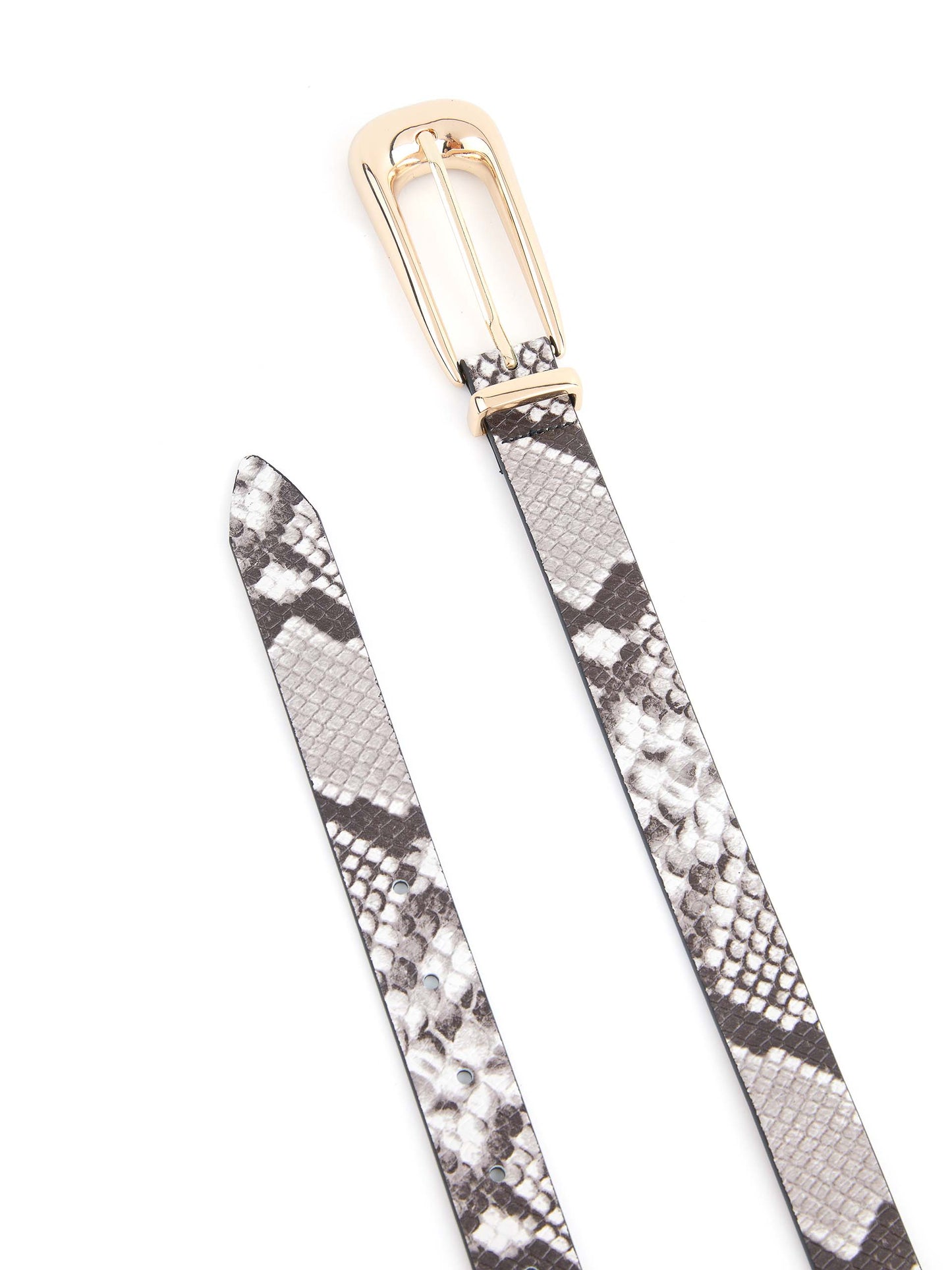 Grey Snake Signature Buckle Belt