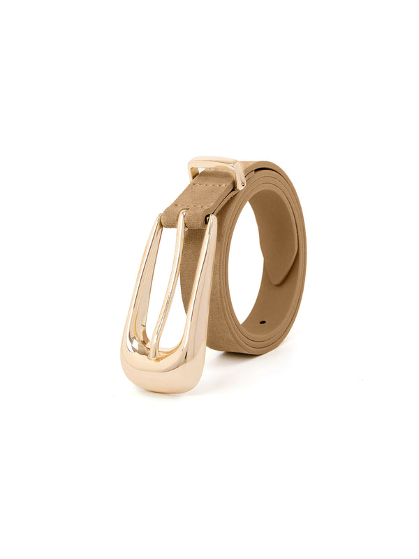 Large Signature Buckle Belt in Shiitake Second