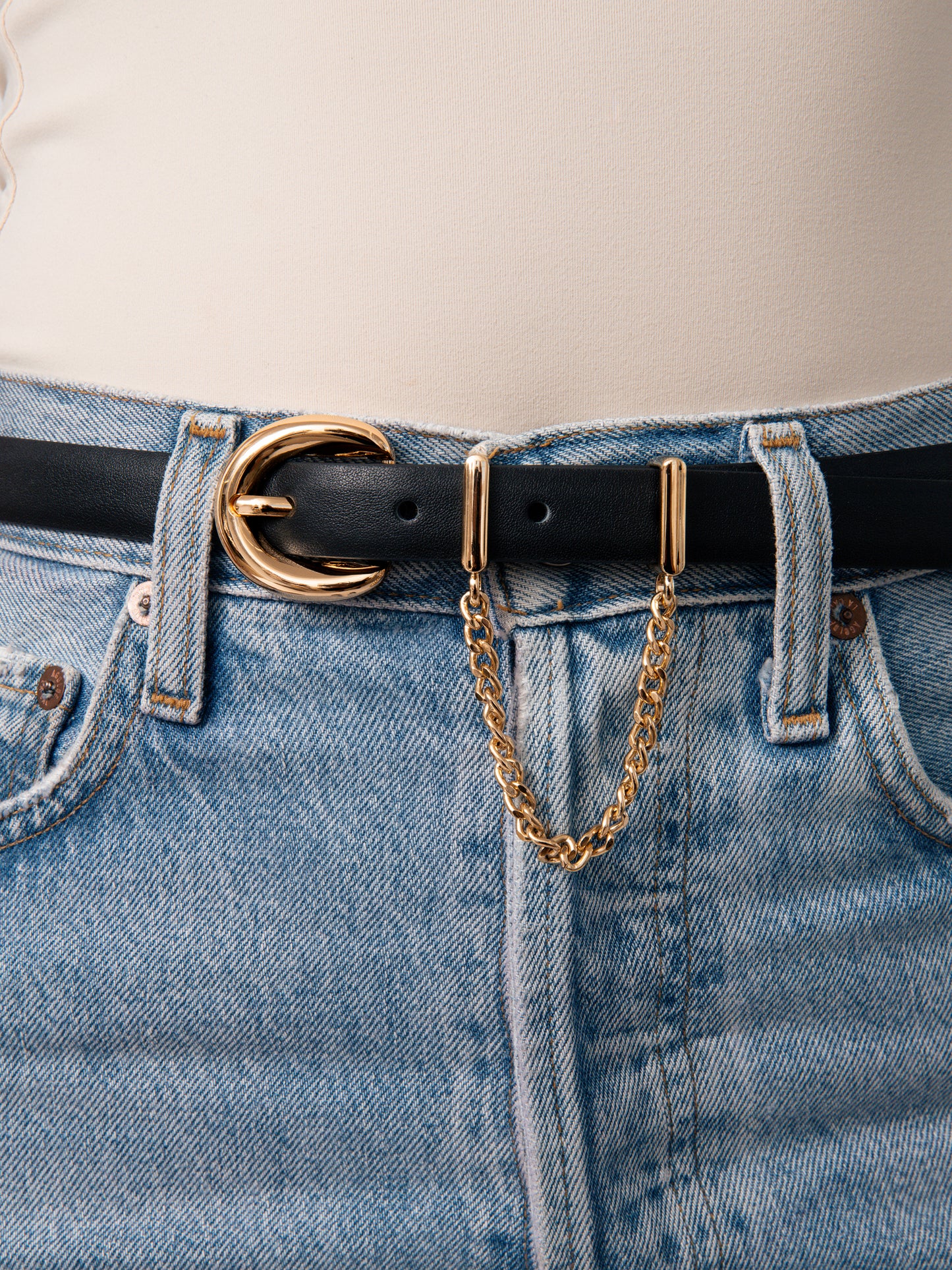Cascade Chain Belt in Black
