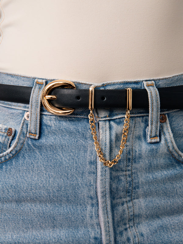 Cascade Chain Belt in Black Second