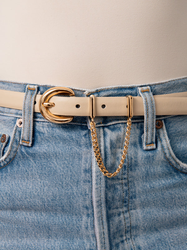 Cascade Chain Belt in Ivory Second