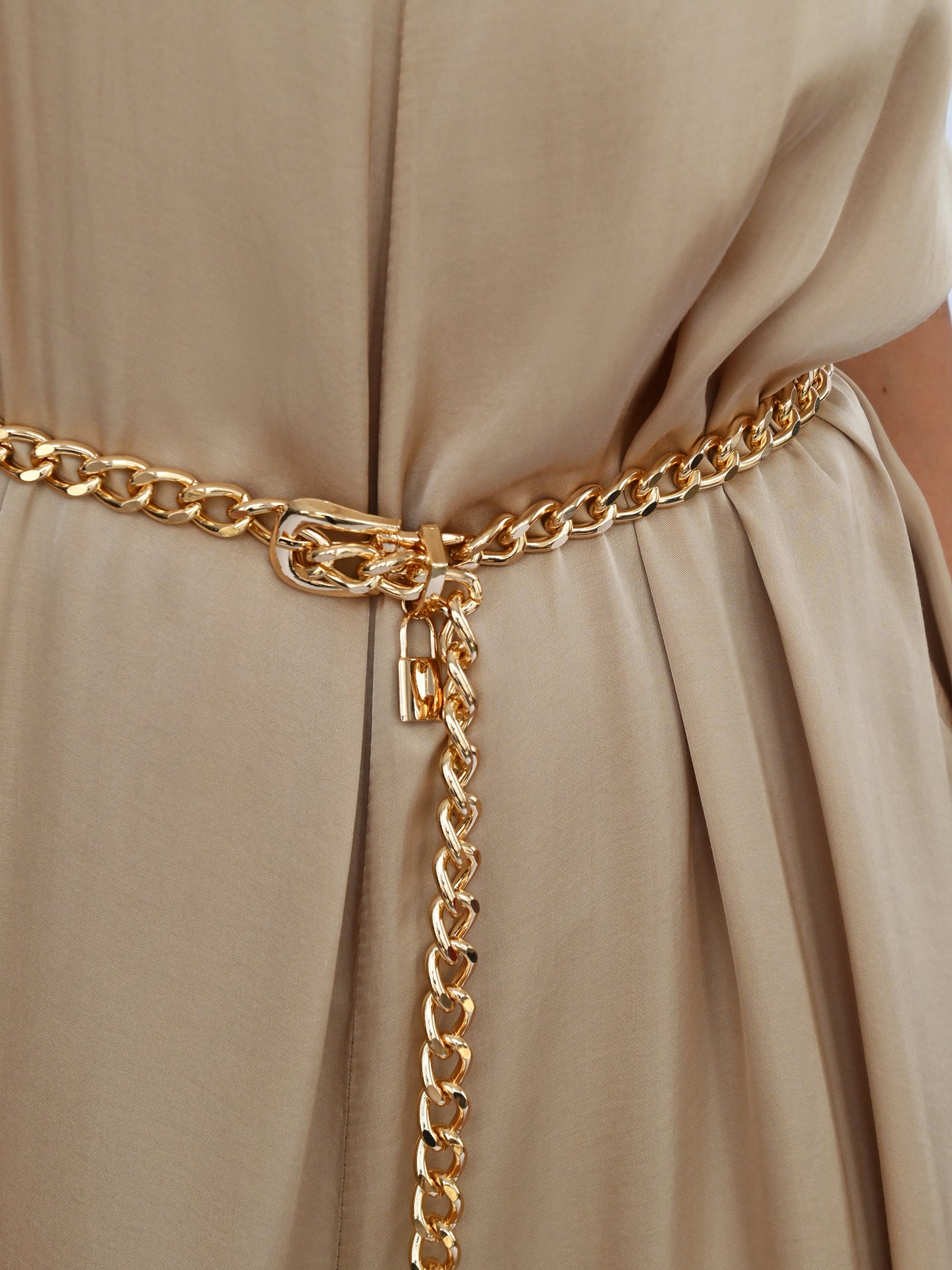 Lucky Link Waist Chain Belt Gold Tone model