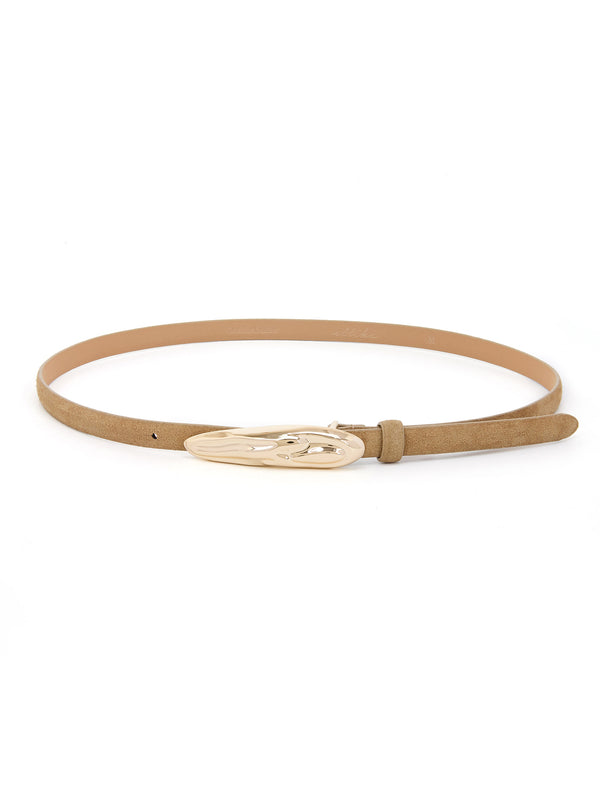 Liquid Luxe Belt in Shiitake Suede