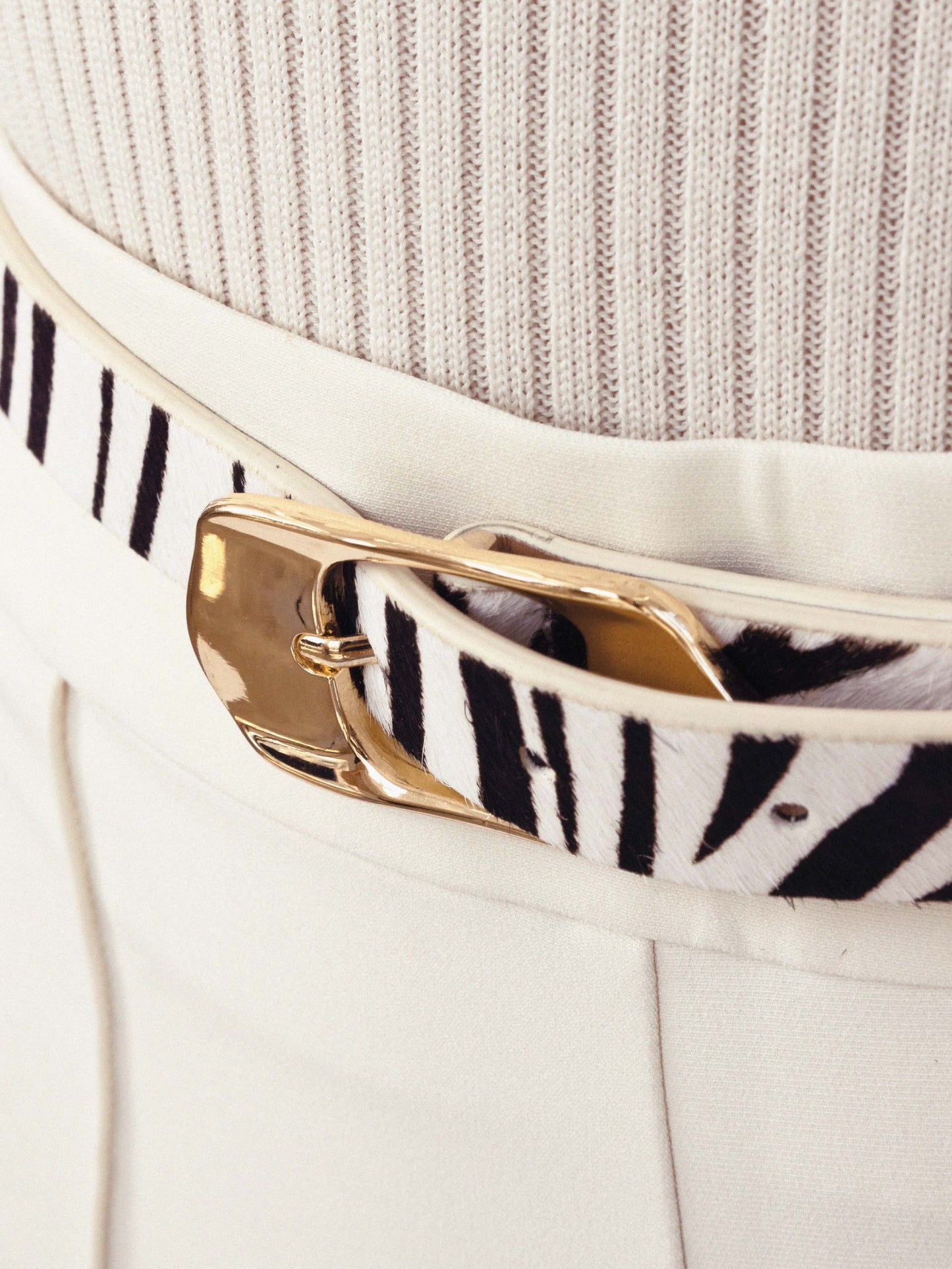 Zebra Print Molten Metal Belt