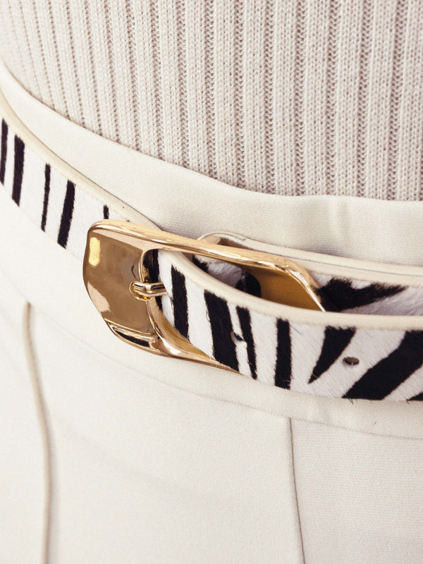 Zebra Print Molten Metal Belt Second