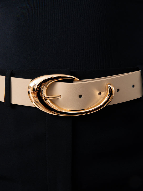 Sculpted Flow Belt in Ivory Second