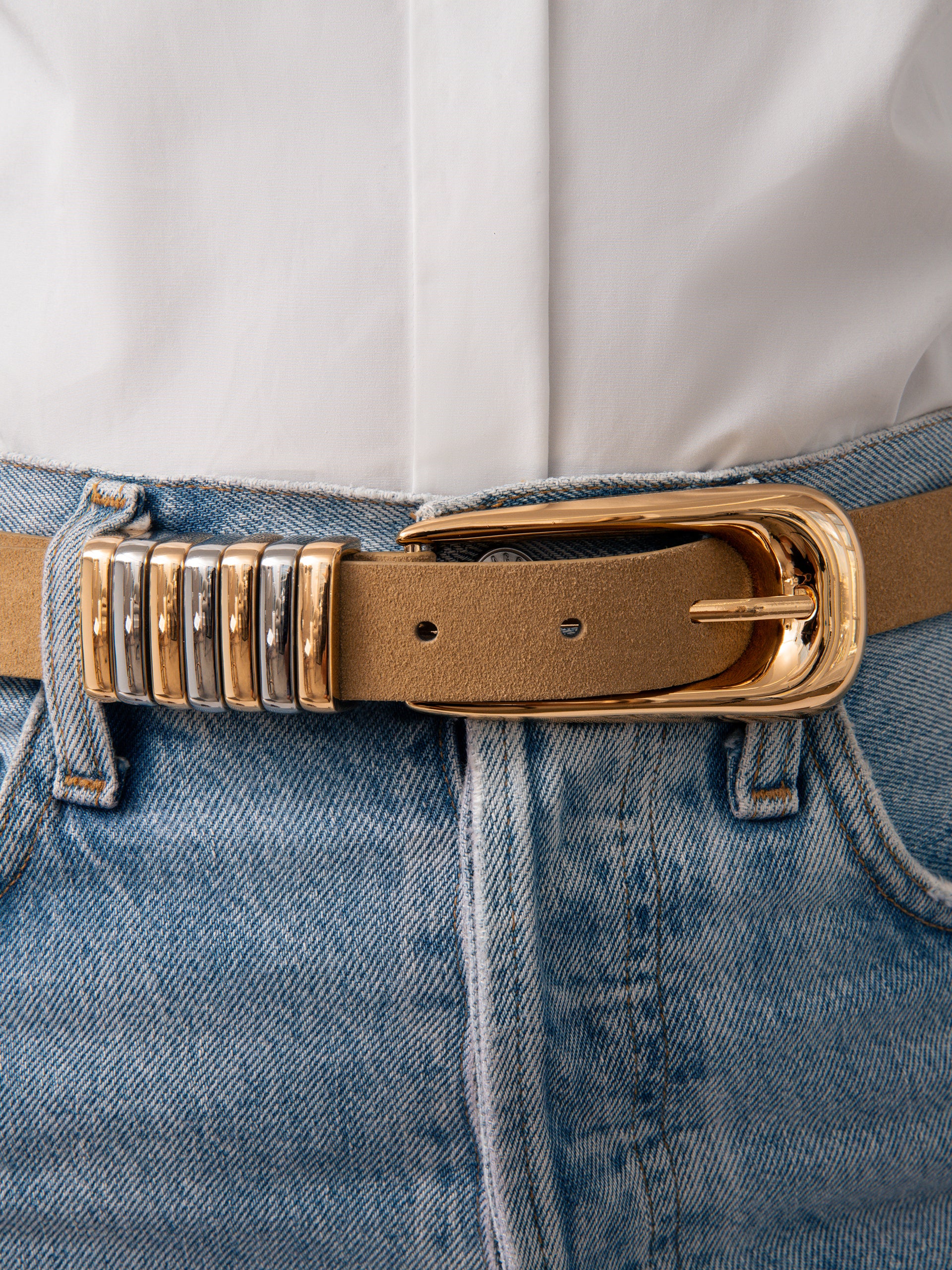 Metal Core Belt in Shiitake