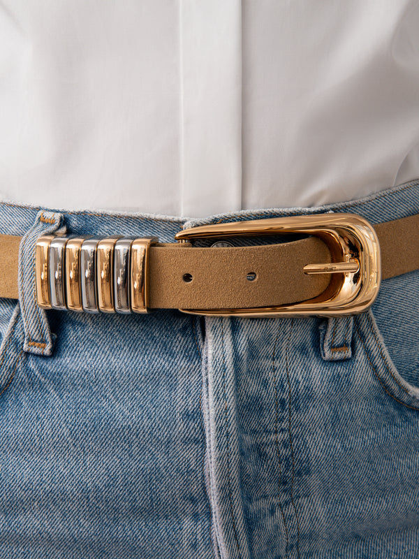 Metal Core Belt in Shiitake Second