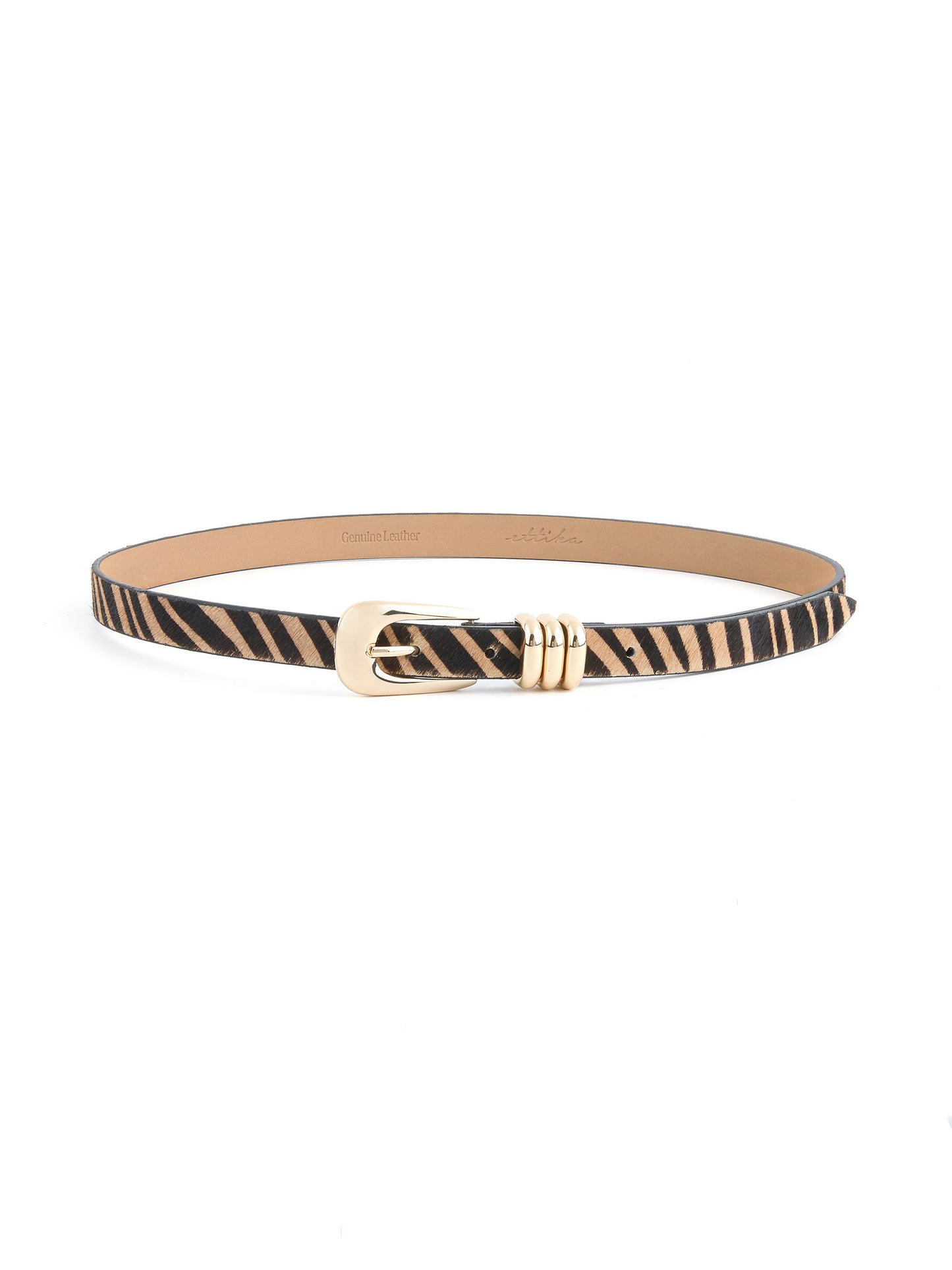 Tiger Print Skinny Belt