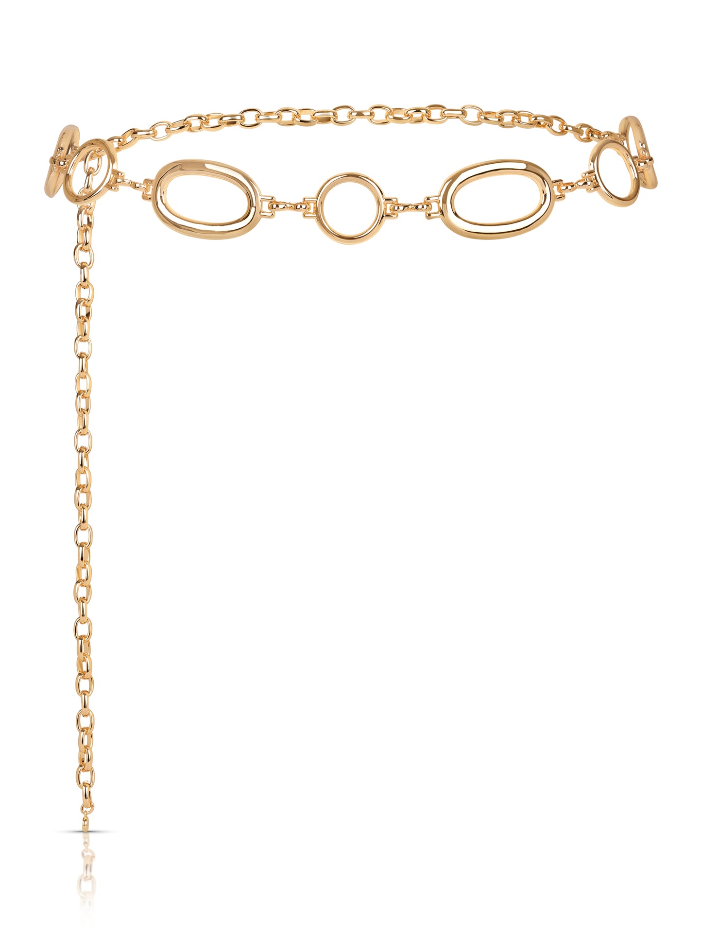 Oval Chain Belt in Gold Tone 1