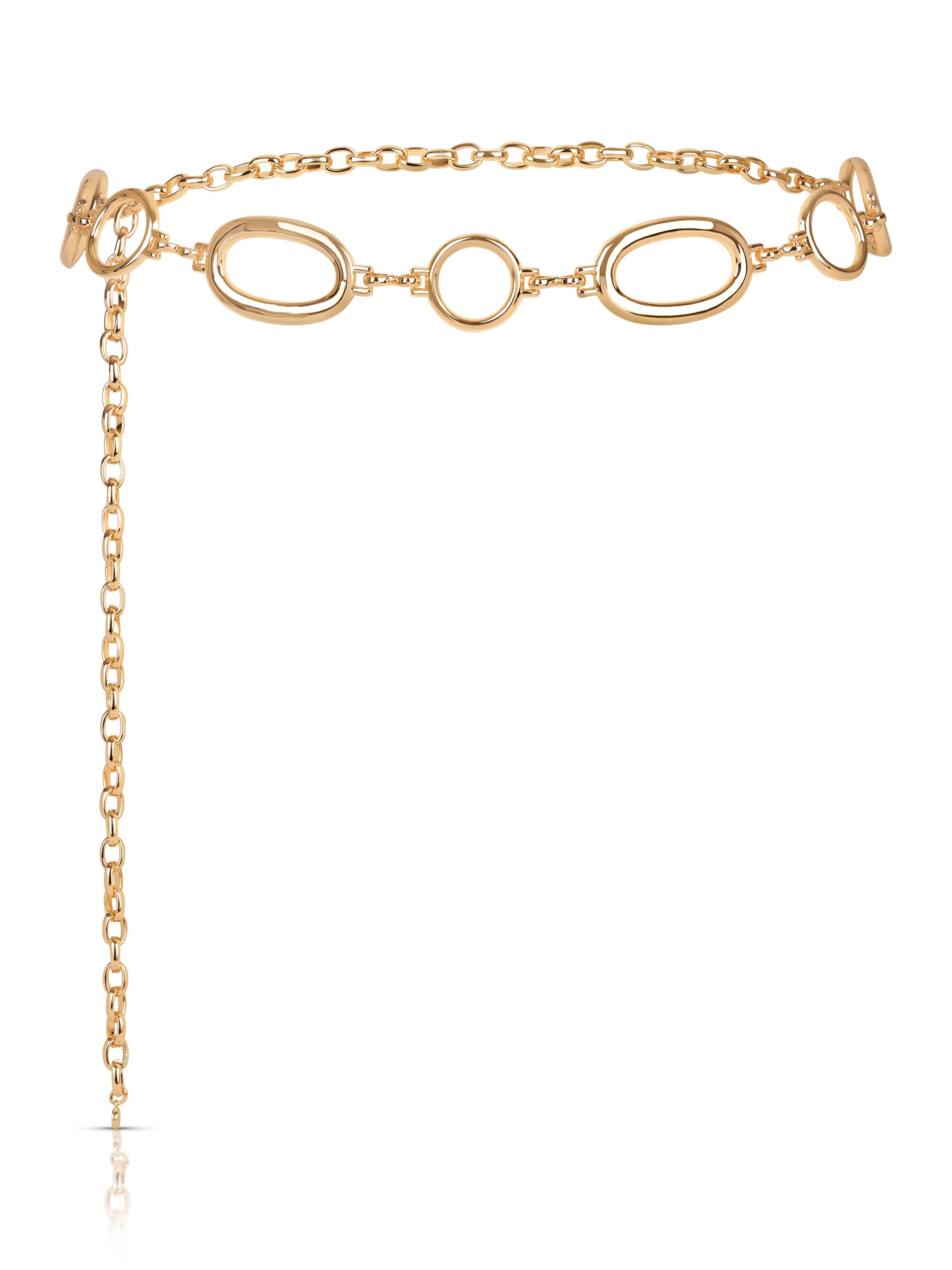 Oval Chain Belt in Gold Tone 1