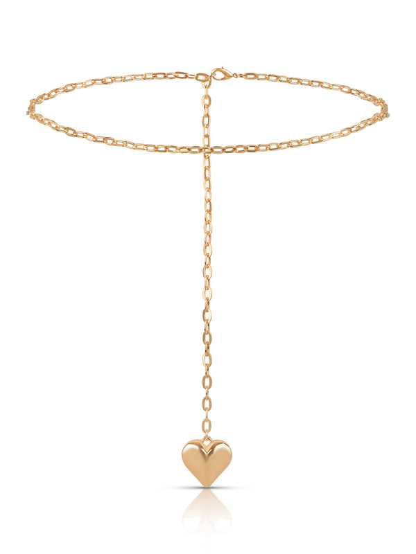 Heart Charm Chain Belt