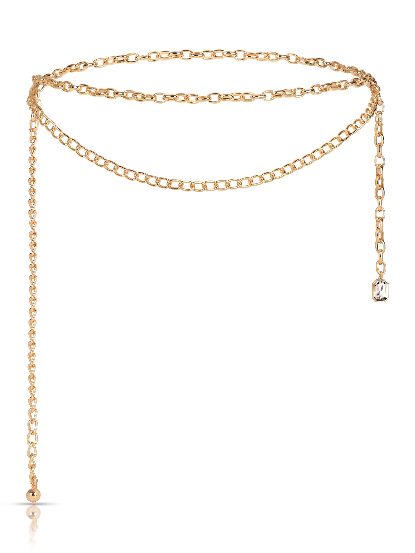 Mixed Chains Belt in Gold Tone 1