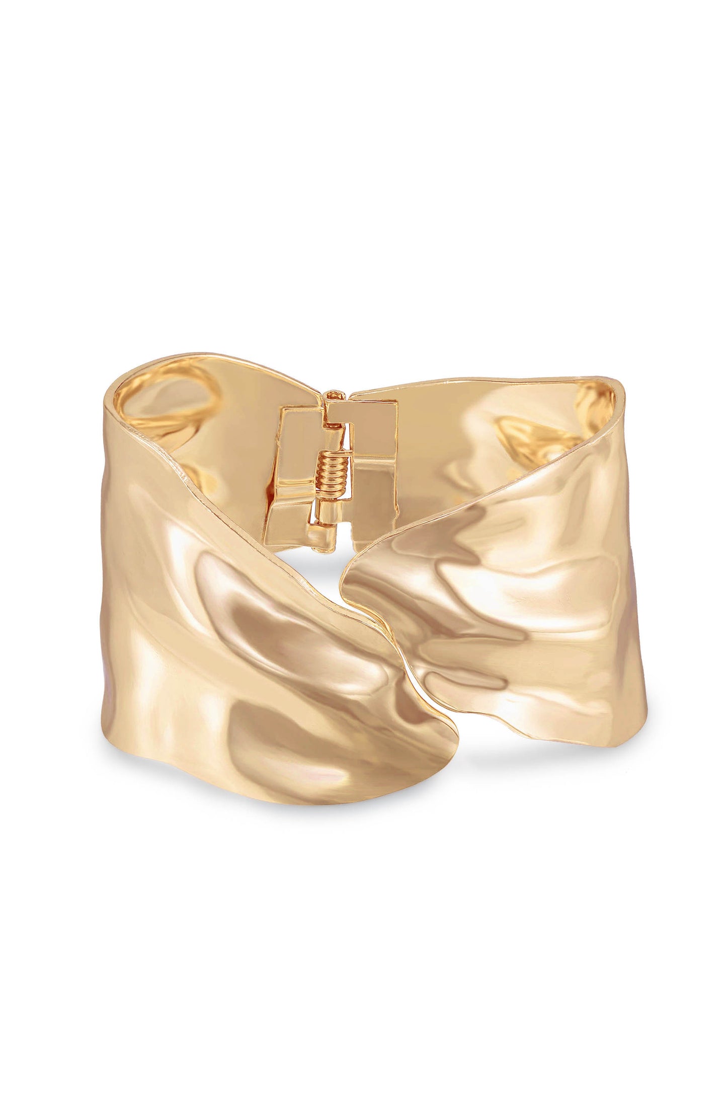 Melted Abstract Cuff Bracelet 18k Gold Plated