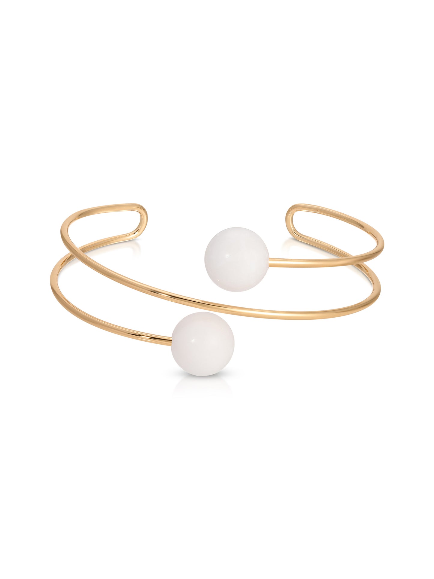 Summer Escape Bone Cuff with 18K Gold Plating 1
