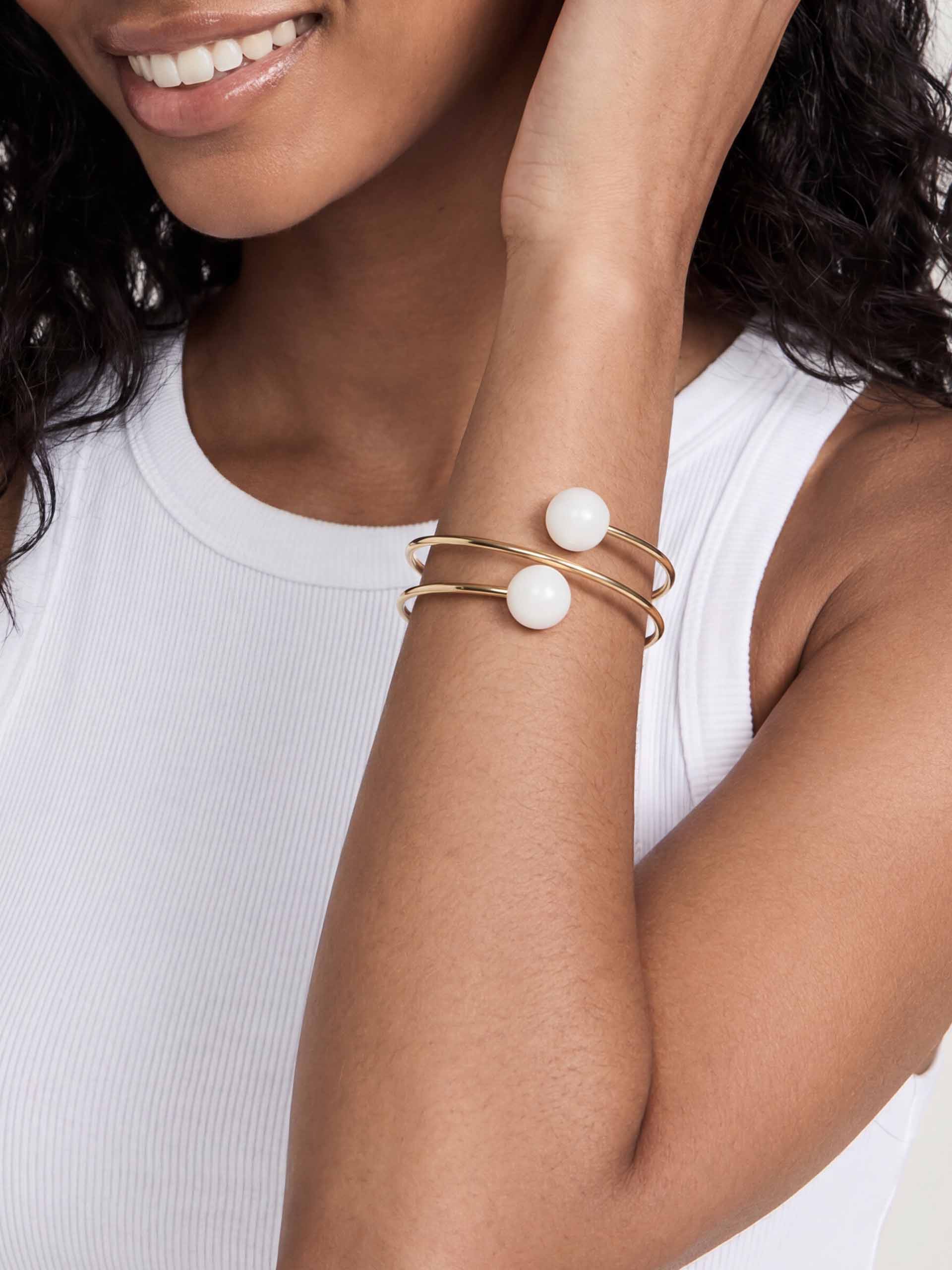 Summer Escape Bone Cuff with 18K Gold Plating 2
