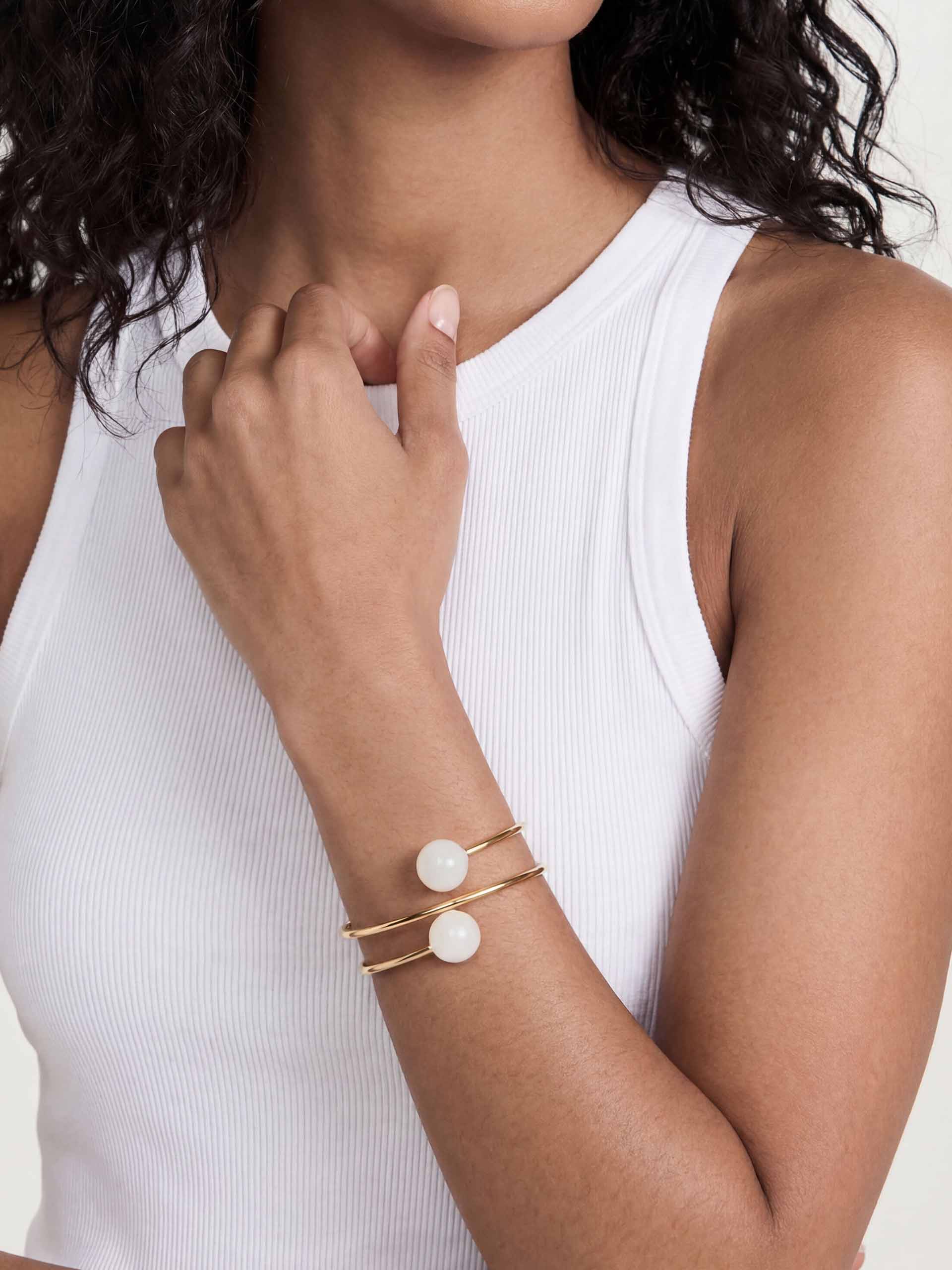 Summer Escape Bone Cuff with 18K Gold Plating 3