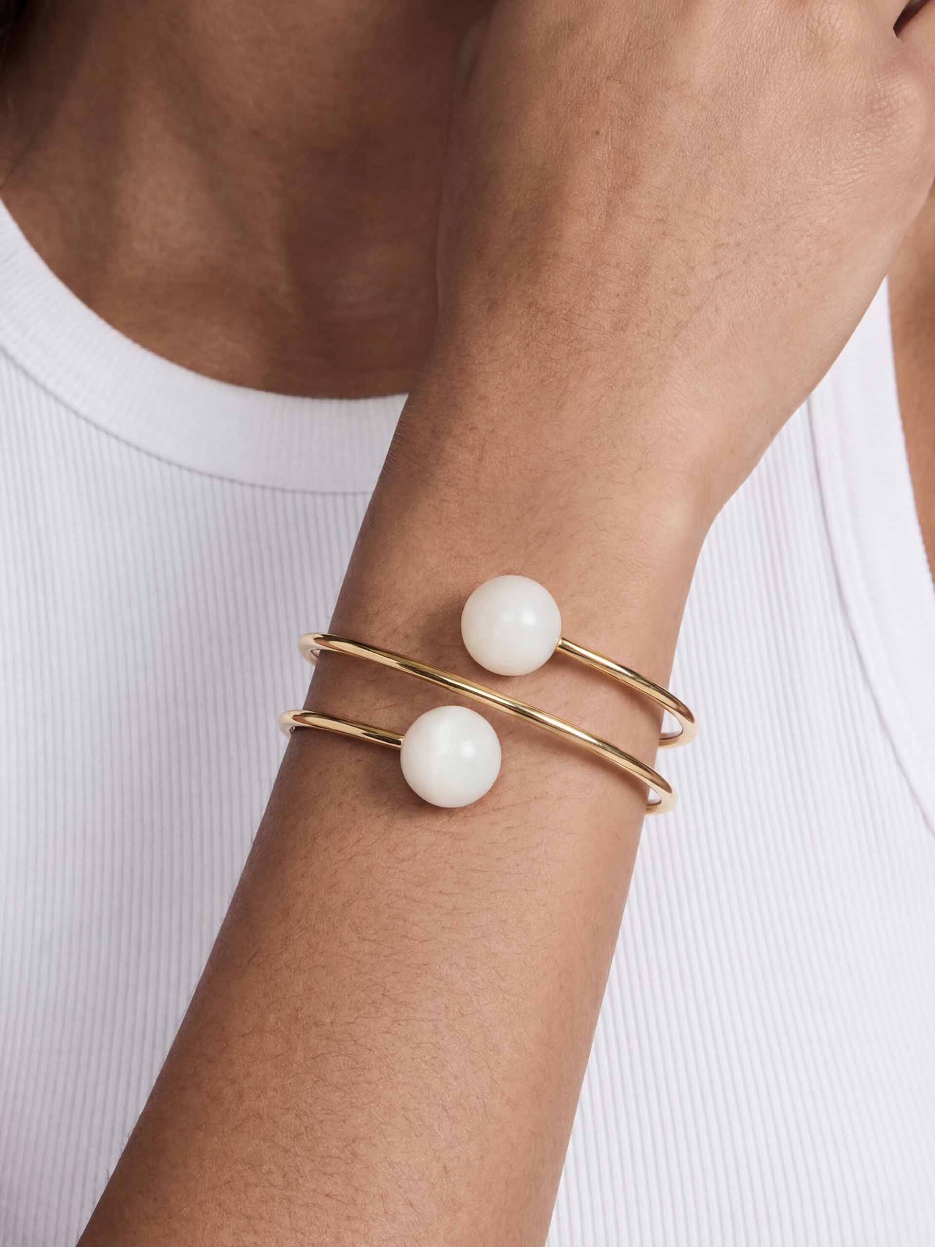 Summer Escape Bone Cuff with 18K Gold Plating 4