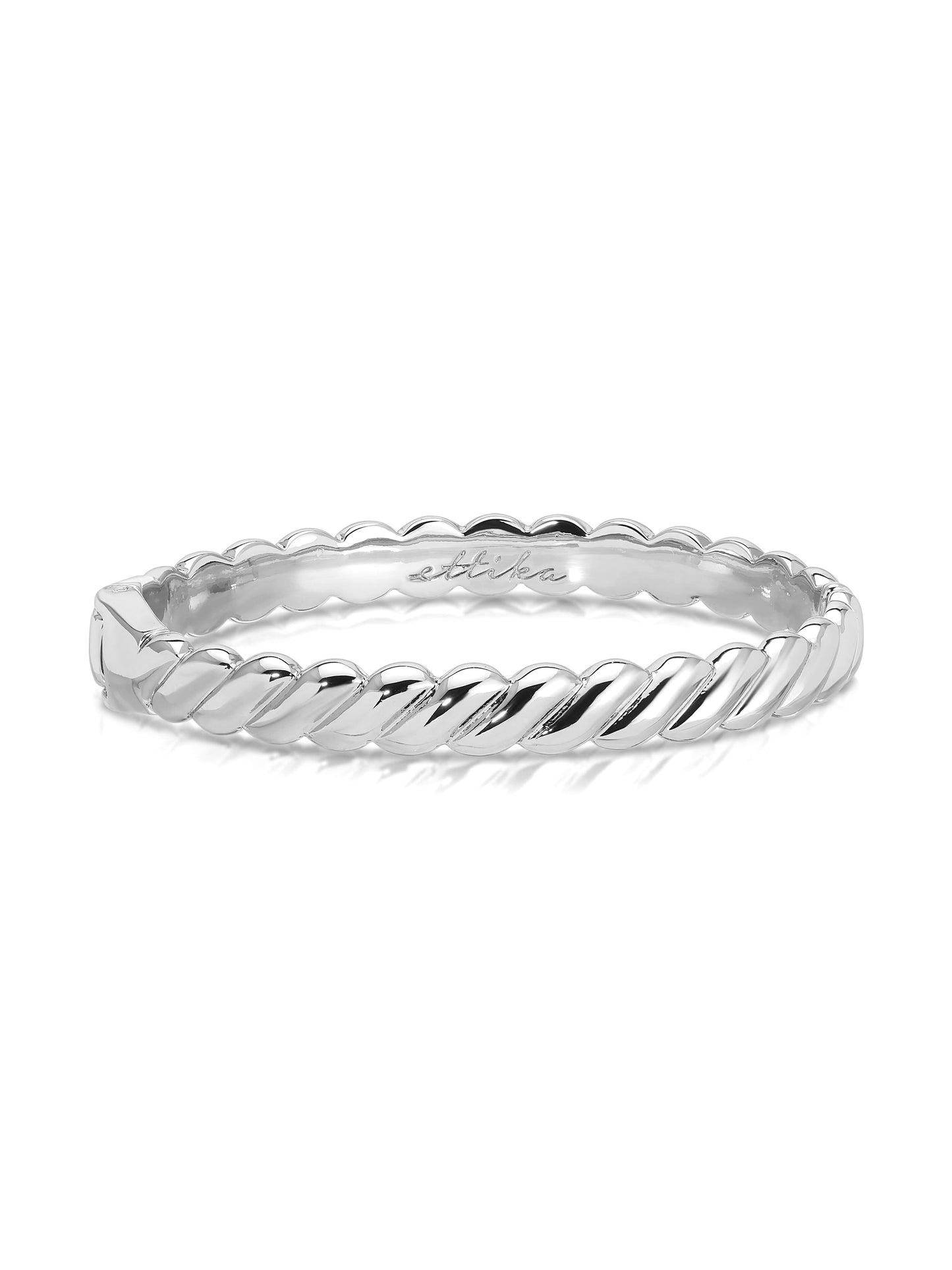 Twisted Stacking Bangle Silver Plated