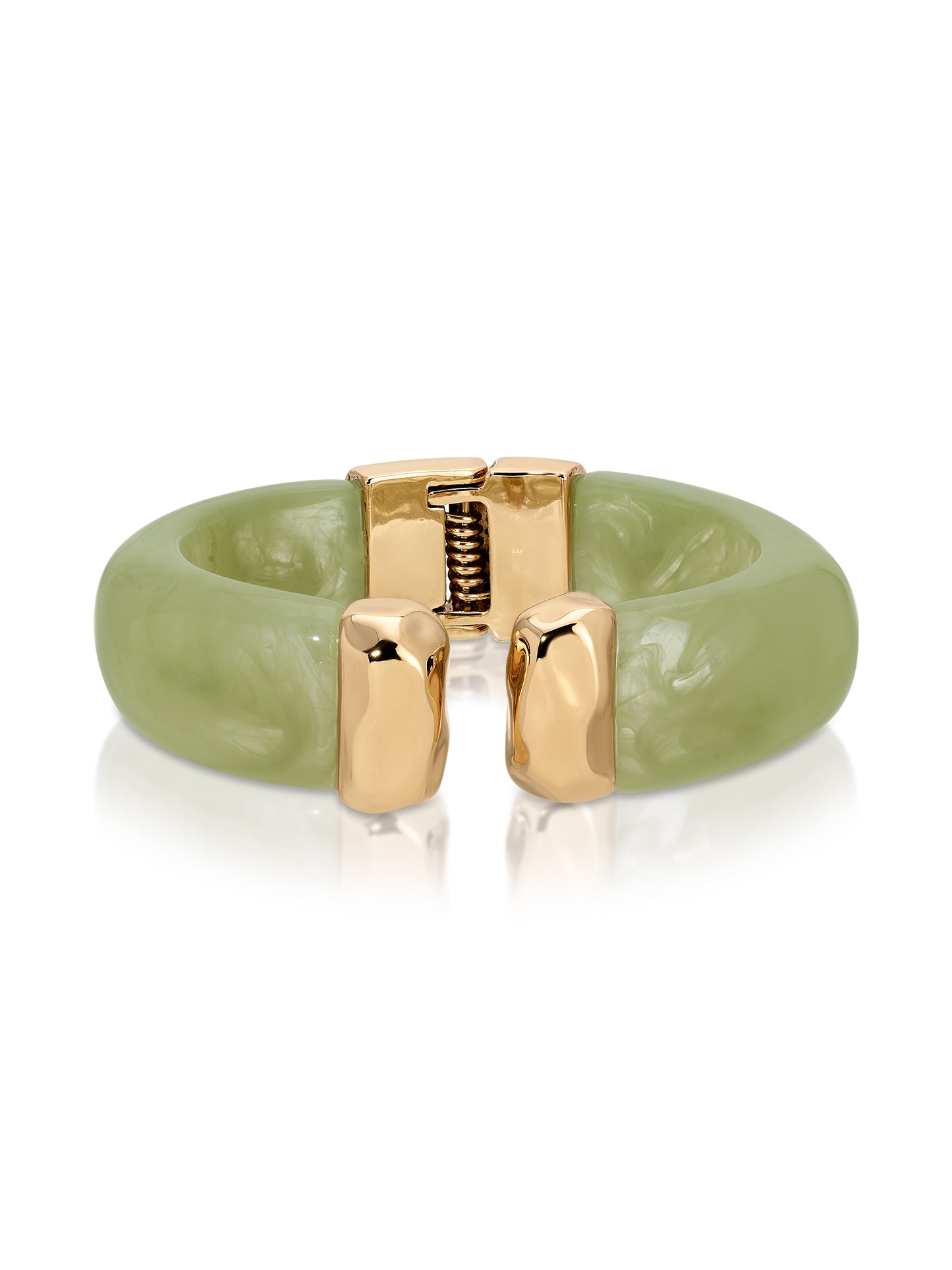 Olive Acrylic with 18k Gold Plating