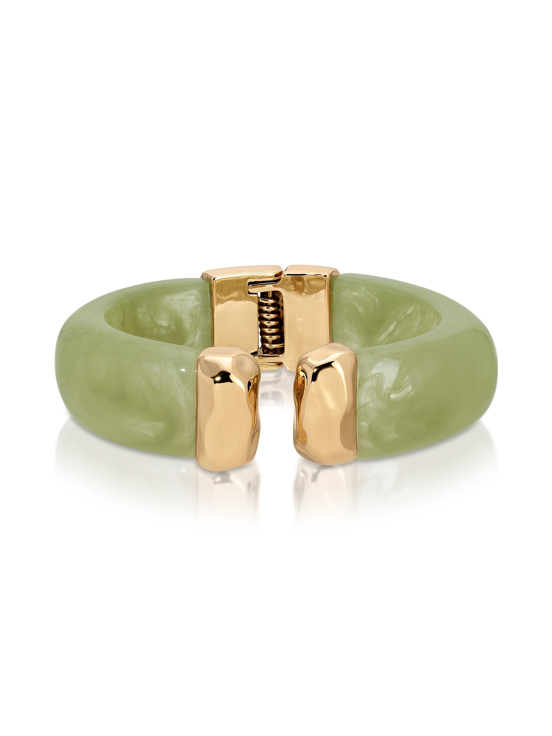 Olive Acrylic with 18k Gold Plating