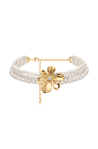 Pearl Petals Choker