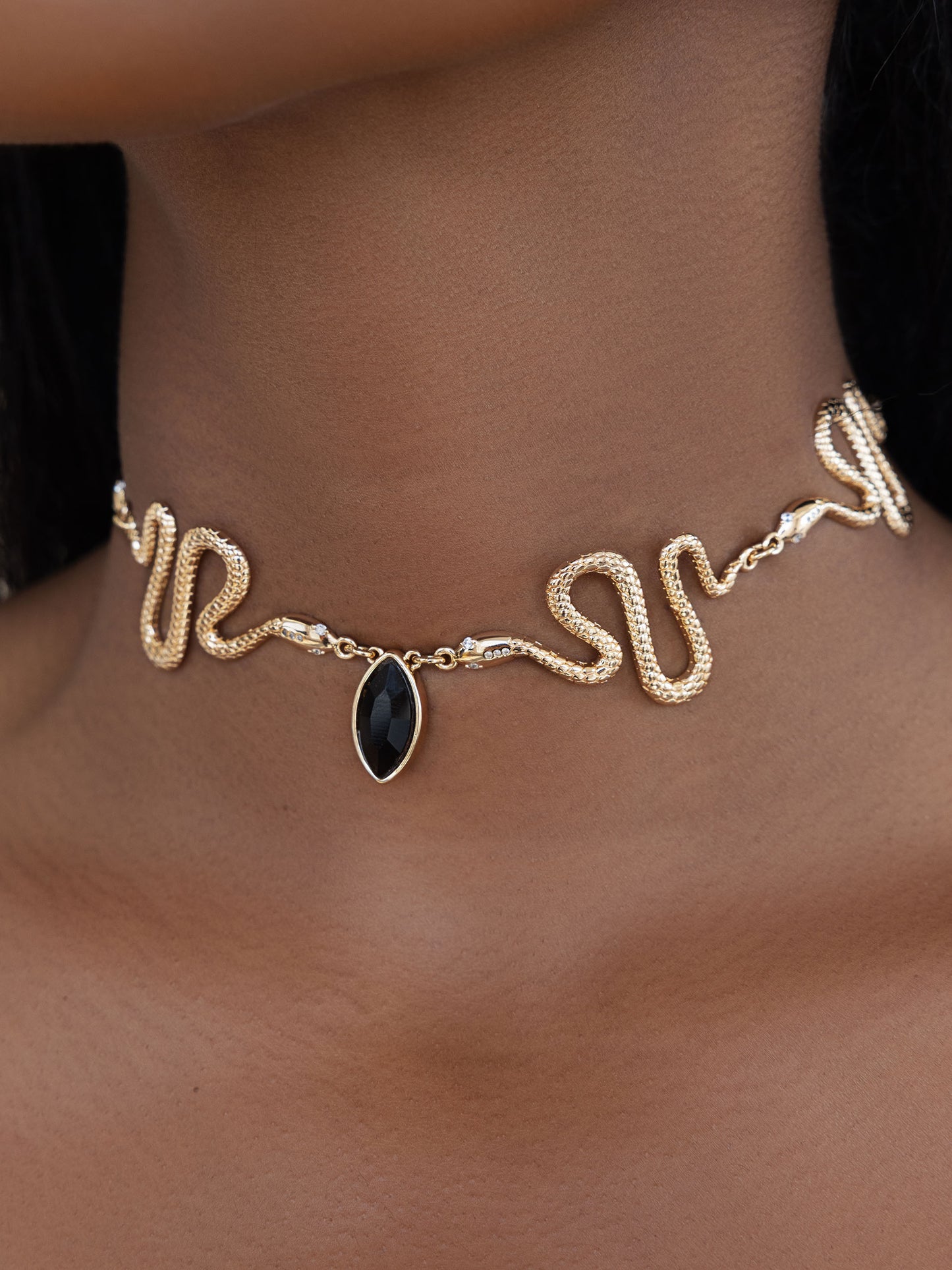 Black Crystal with 18k Gold Plating model 3