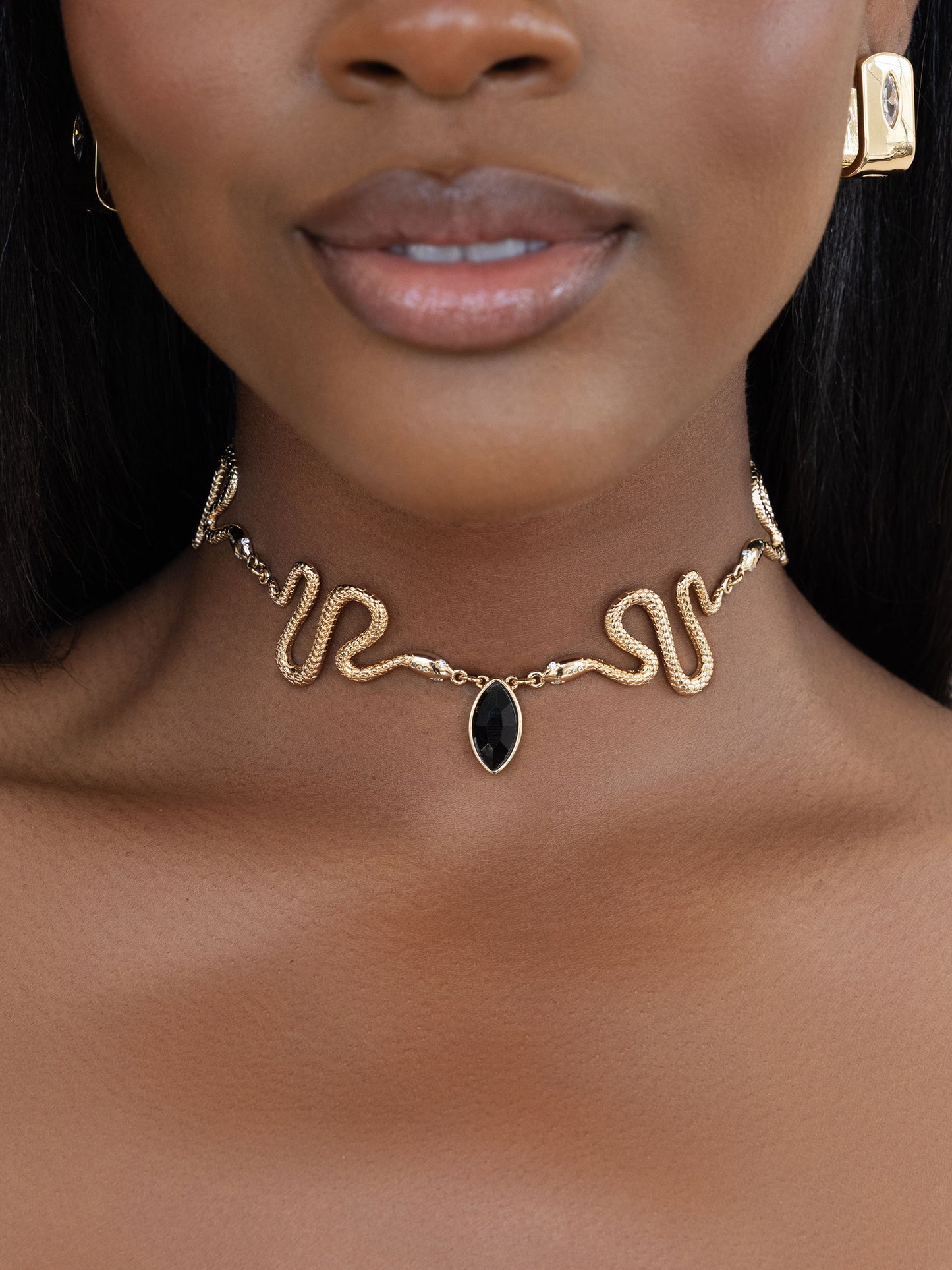 Black Crystal with 18k Gold Plating model 4