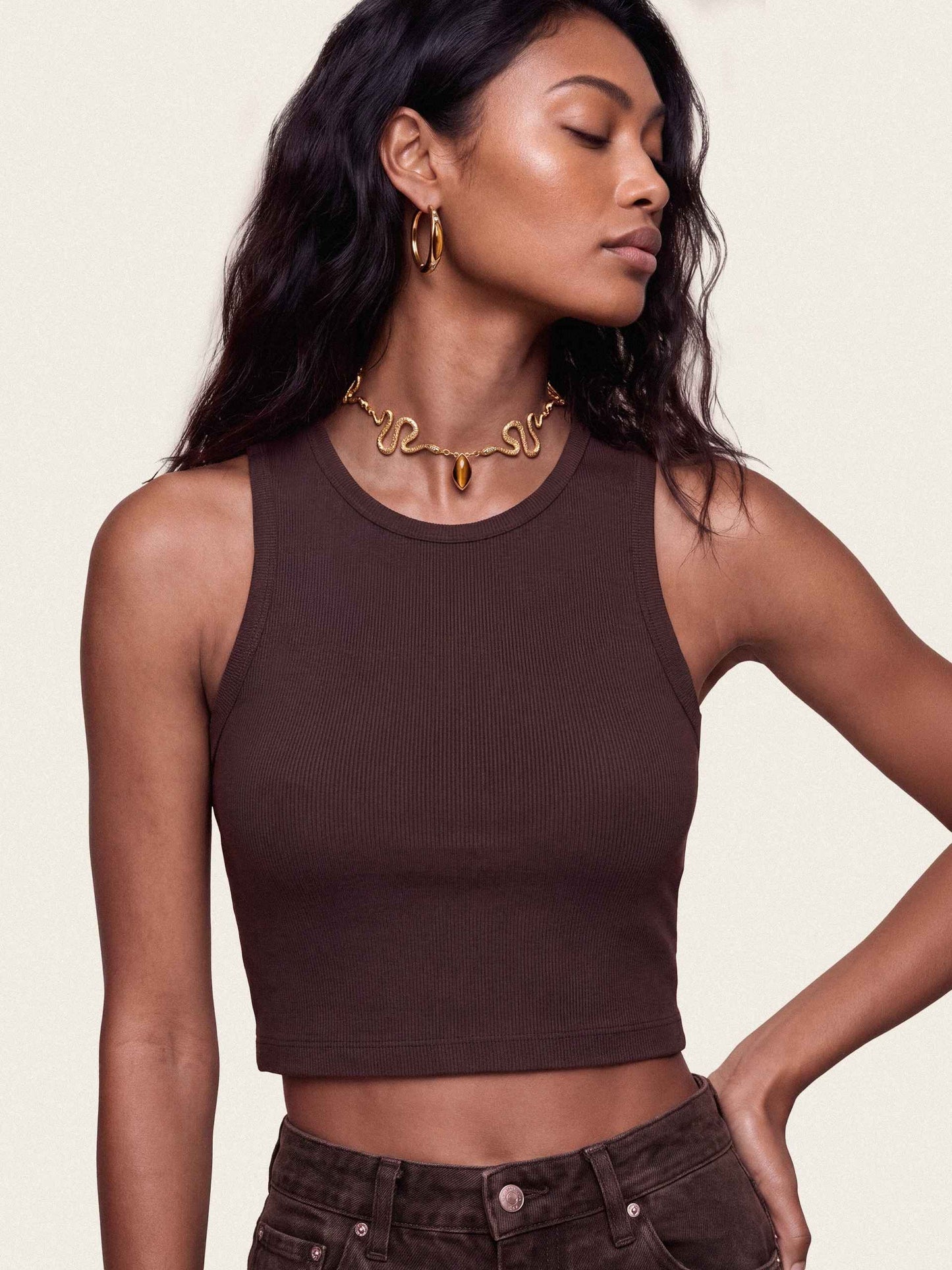 Serpentina Set in Tiger's Eye