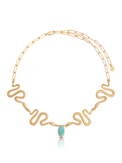 Turquoise Serpentina Snake Choker