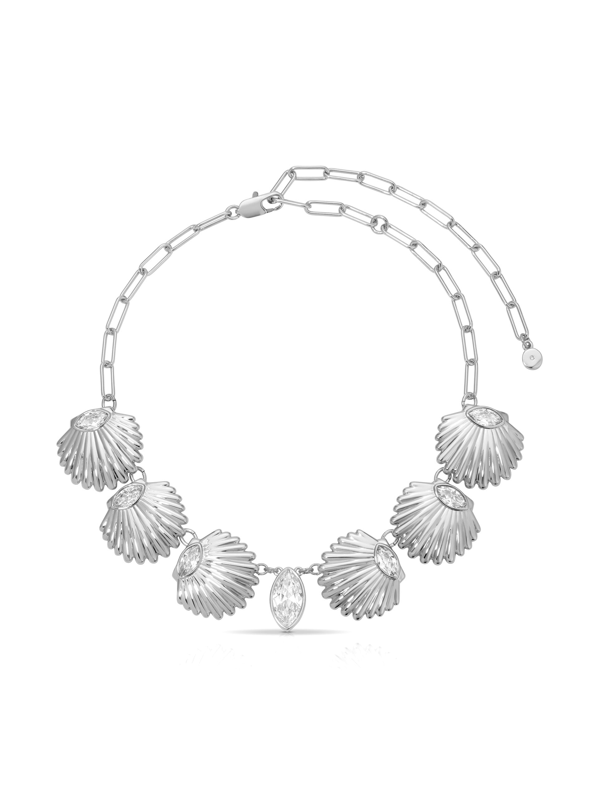 Santorini Shell Choker rhodium