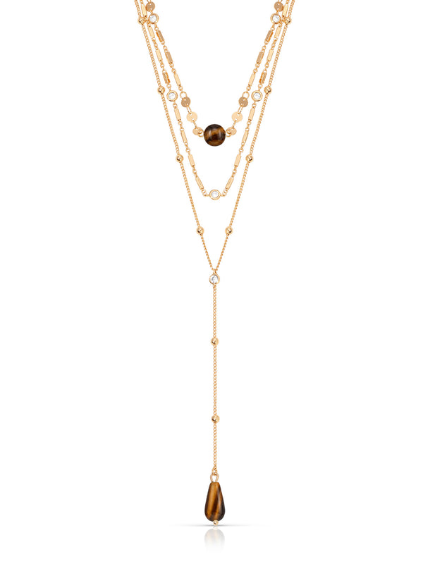 Forever Falling Tiger's Eye Lariat