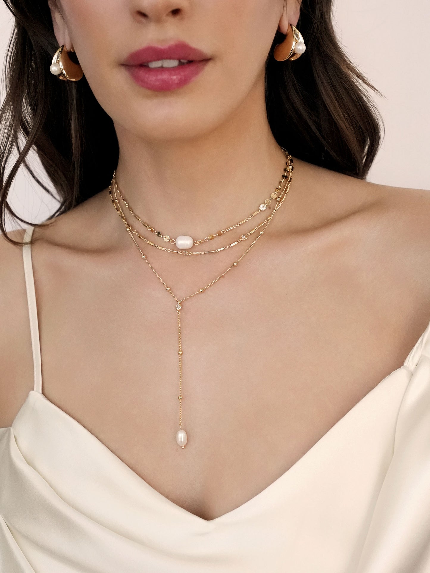 Forever Falling Pearl Lariat