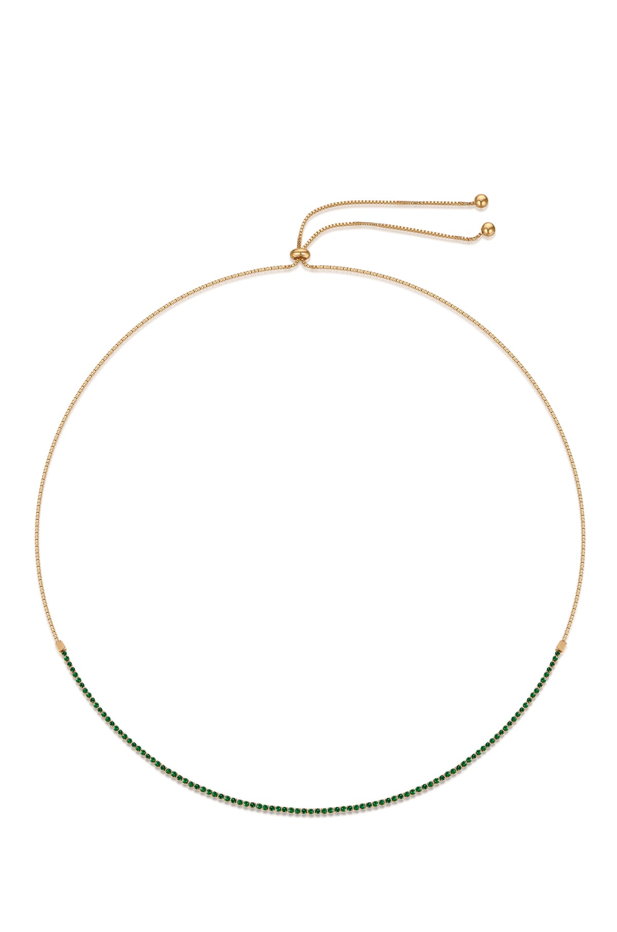 Emerald Crystal with 18k Gold Plating
