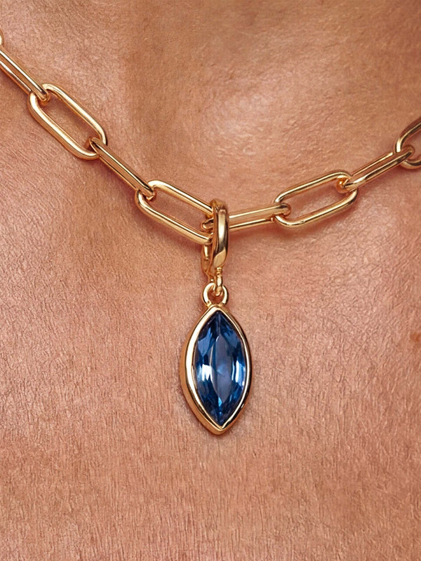 Sapphire Crystal Charm Second