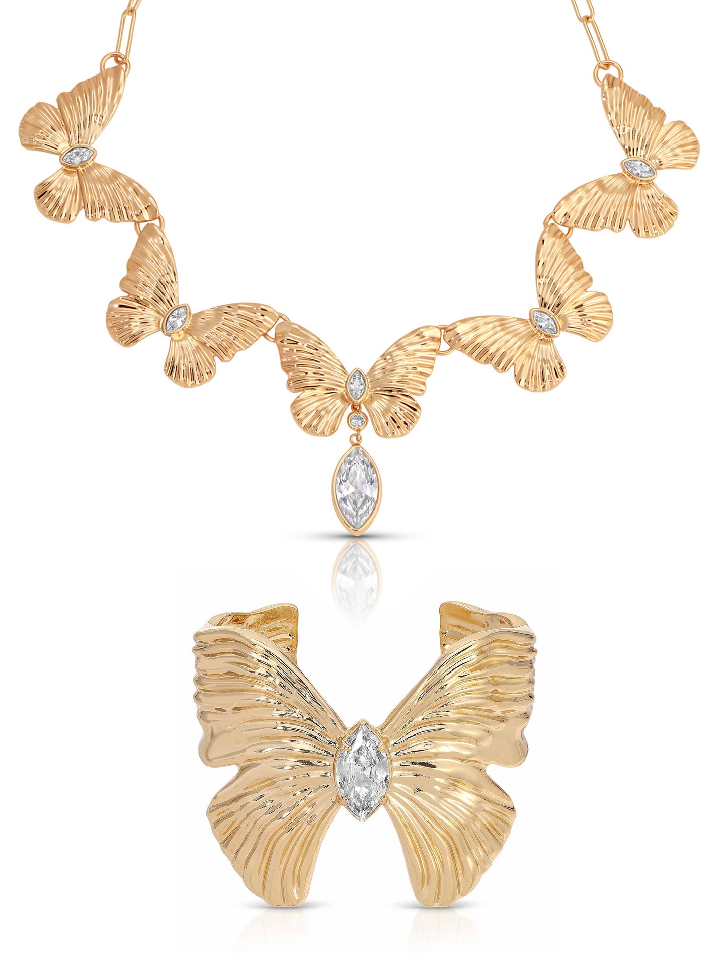 Duo Butterfly Set - Choker & Cuff