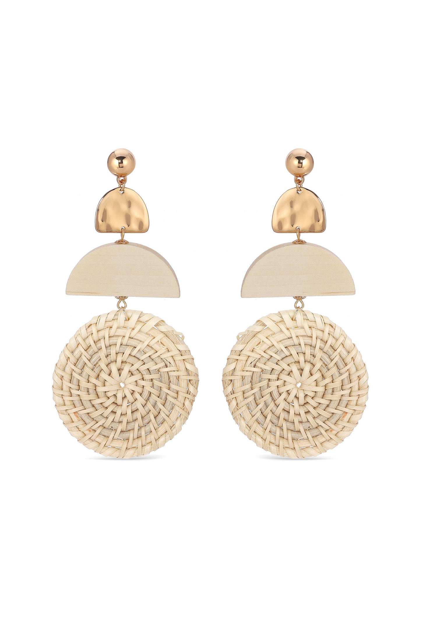 Natural Raffia Dangle Earrings