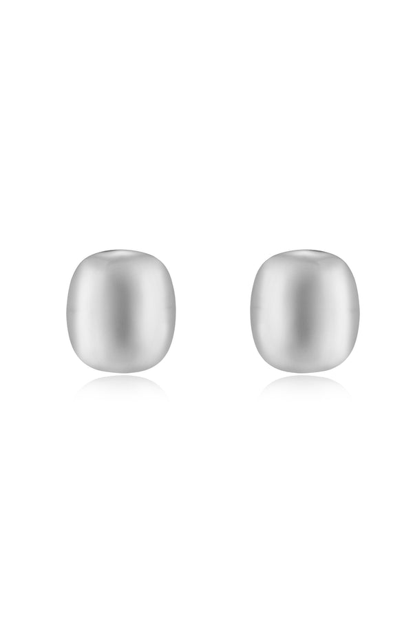 Minimal Curved Square Stud Earrings