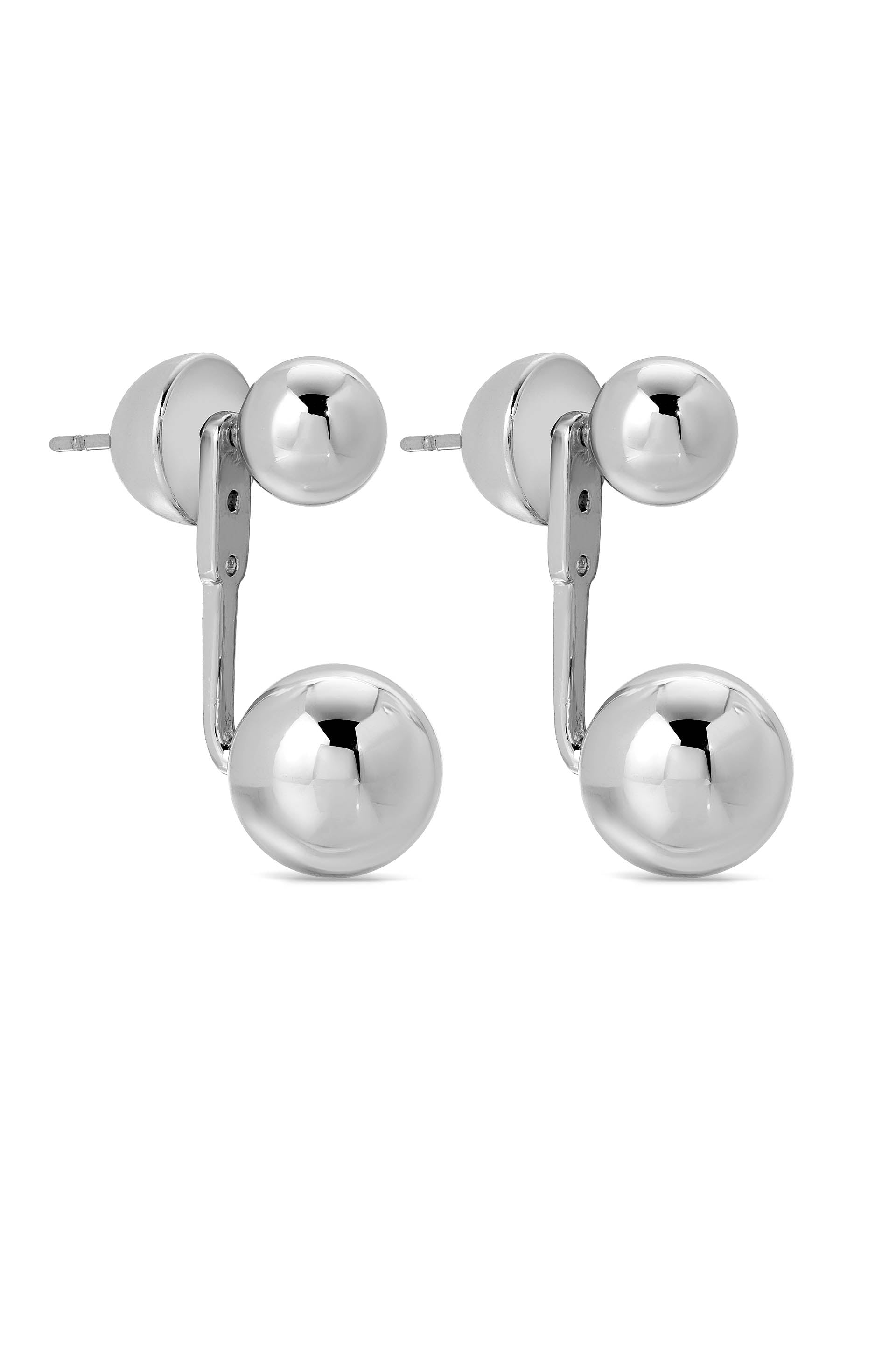 Bubble Ear Jackets Silver Plated