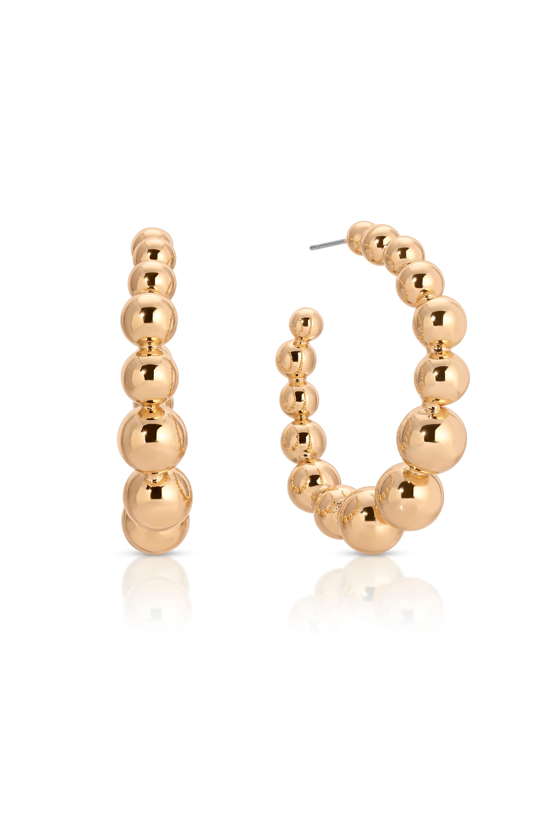 Bubble Ball Hoops 18k Gold Plated