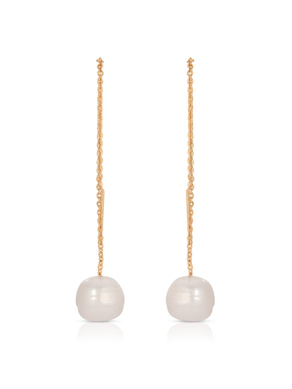 Threaded Pearl Earrings