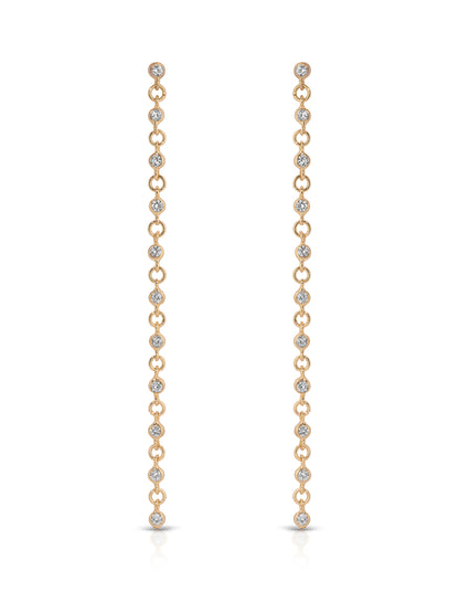 Dainty Linear Crystal Earrings