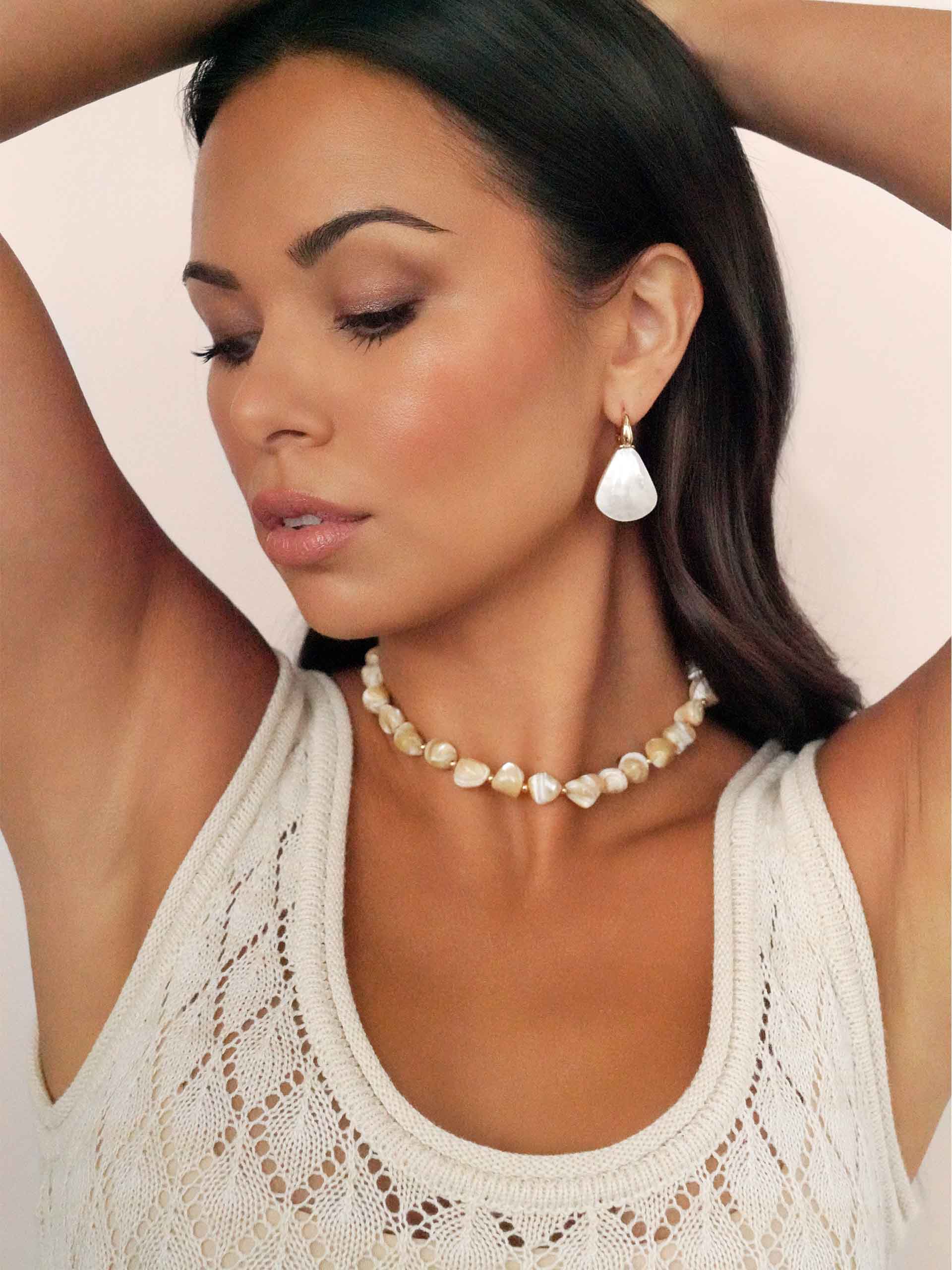 Coastal Beauty Necklace on model 3