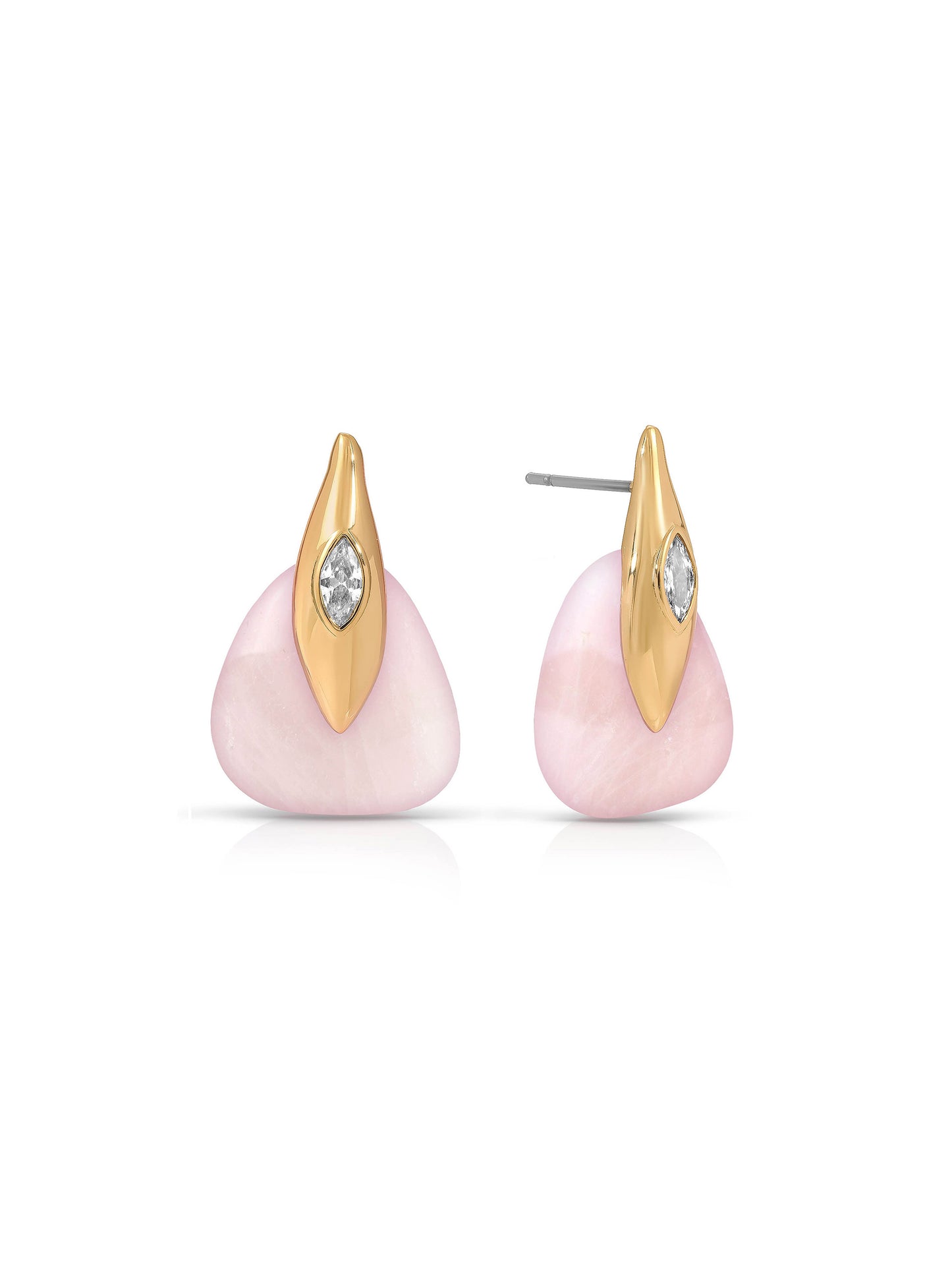 Solstice Earrings in Rose Quartz