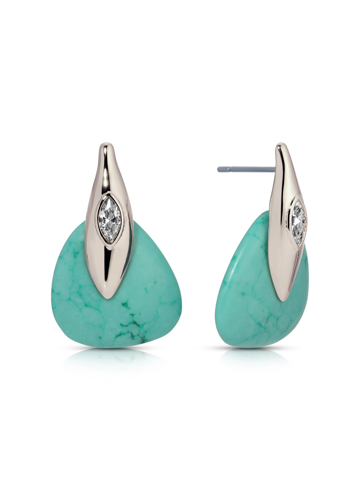 Turquoise Solstice Earrings Turquoise with Silver Plating 1
