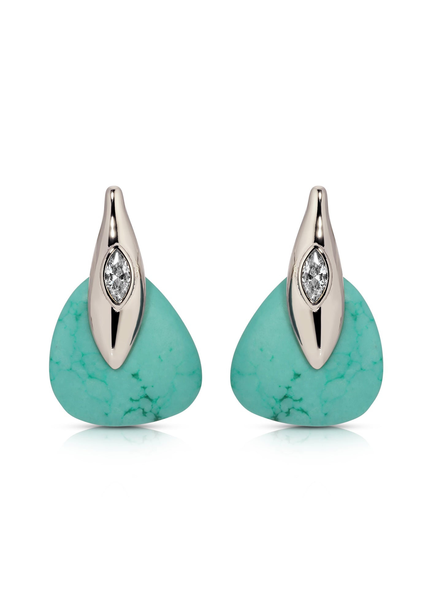 Turquoise Solstice Earrings Turquoise with Silver Plating 3