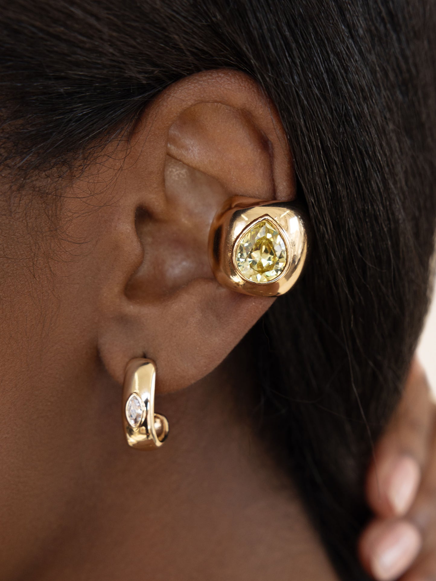 Marquise Crystal Hoops