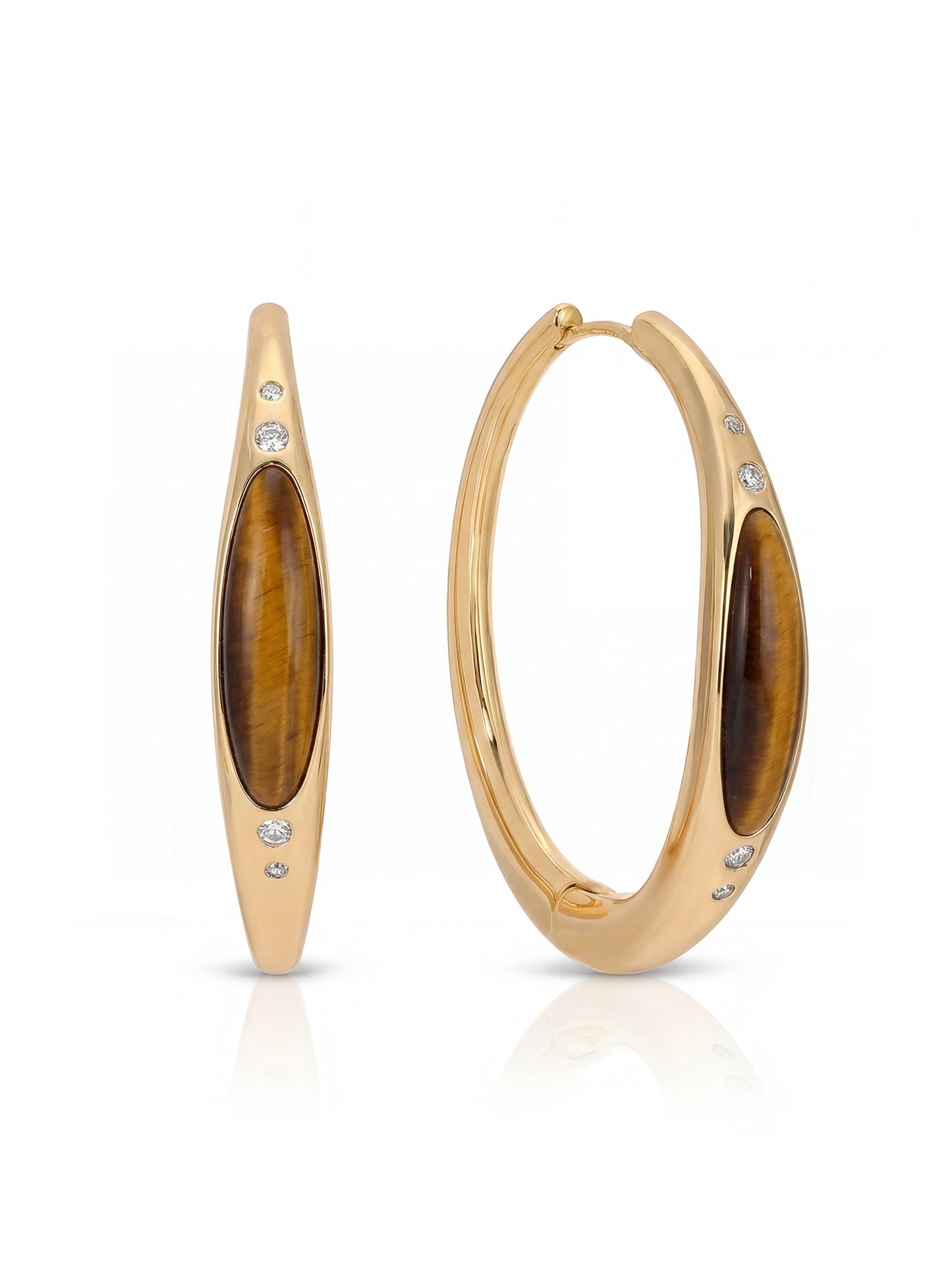 Tiger's Eye Solstice Hoops